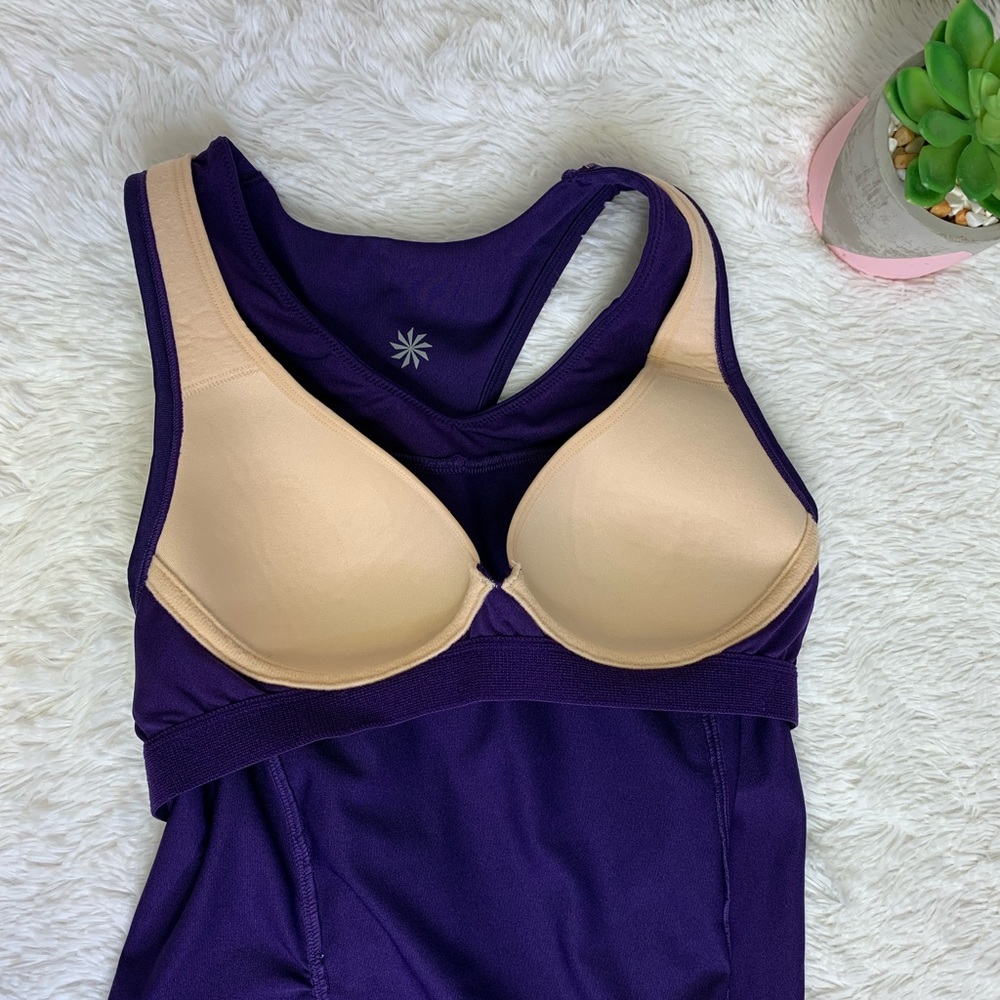 Athleta Purple Ruched RacerbackTank Top 34A - Picture 5 of 8